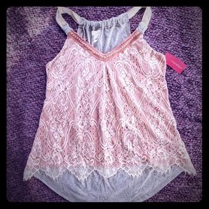 Xhilaration Sleeveless Lace Top